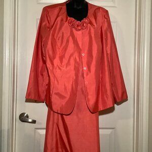 Danillo Designer Suit Collection 2PC Jacket & Skirt Deep Mauve Tone